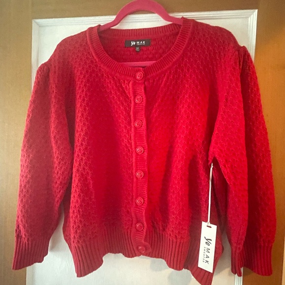 NWT-Red Yemak Cardigan 3x - Picture 3 of 9